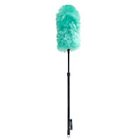 JVL Synthetic Static Duster with Extendable Pole, Turquoise/Grey