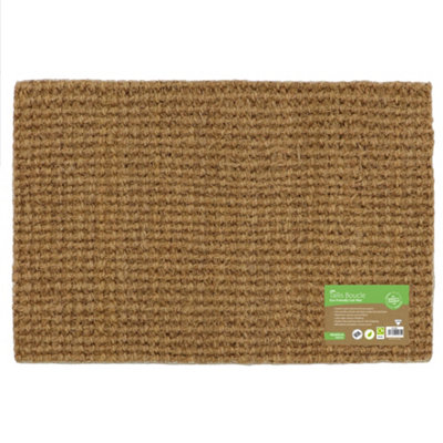 JVL Tallis Boucle Coir Latex Backed Door Mat, 40x60cm