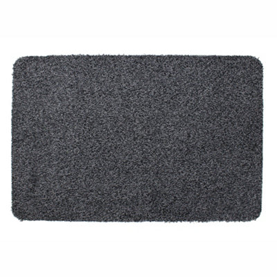 JVL Tanami Machine Washable Doormat and Runner, Charcoal