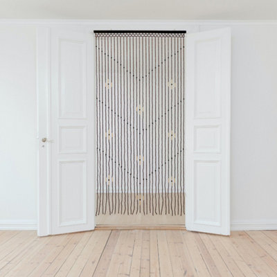 JVL Tuscany Beaded Door Curtain, 90 x 180 cm, Arrow