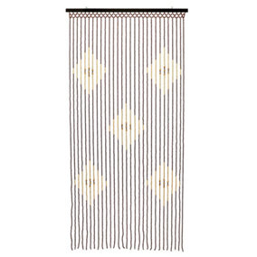 JVL Tuscany Beaded Door Curtain, 90 x 180 cm, Diamond