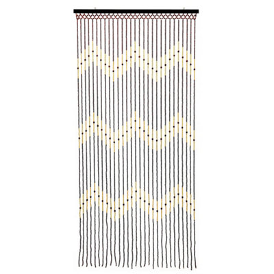 JVL Tuscany Beaded Door Curtain, 90 x 180 cm, Wave