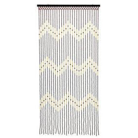JVL Tuscany Beaded Door Curtain, 90 x 180 cm, Wave