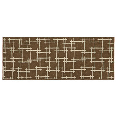 JVL Vector Machine Washable Latex Backed Runner Doormat, 57x150cm