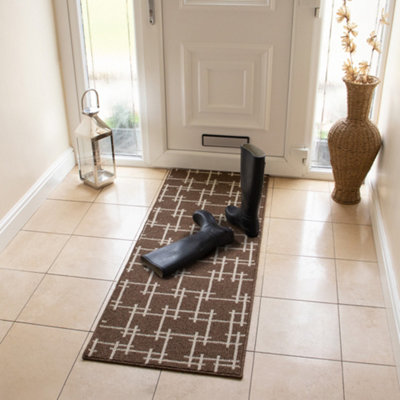 JVL Savio Machine Washable Door Mat, 40 X 60 Cm, Grey