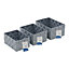 JVL Vichy Rect Nylon Storage Baskets, Set of 3