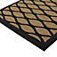 JVL Vienna Rubber Backed Scraper Doormat, 45x100cm, Droplet