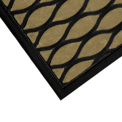 Vienna Rubber Backed Scraper Doormat, 60x90cm, Lines