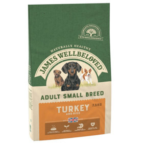 Jwb Adult Dog Food Small Breed Turkey & Rice Kibble 7.5kg