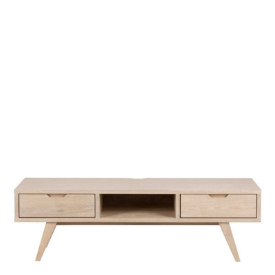 Jyvaskyla White Oak TV Unit with 2 Drawers and Sliding Door 1500mm — free download
