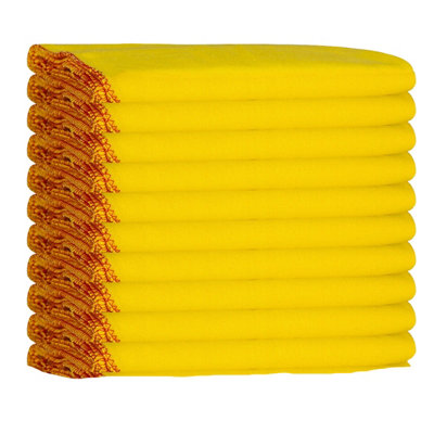 K Collection Cotton Dusters (Pack of 12) Yellow (XL)