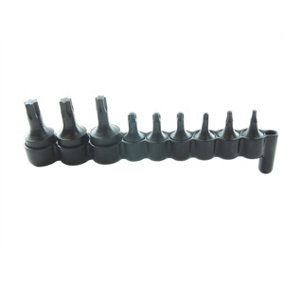 K Tool 1/4Dr Torx Socket Set T10 - T50 9Pc Heavy Duty Hand Tool - 1 Set
