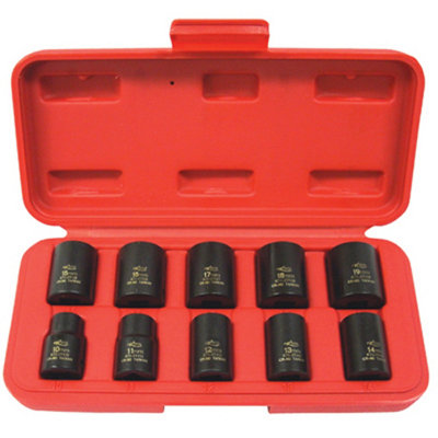 K Tool Impact Metric Socket Set 3/8Dr 10Pc Heavy Duty Hand Tool