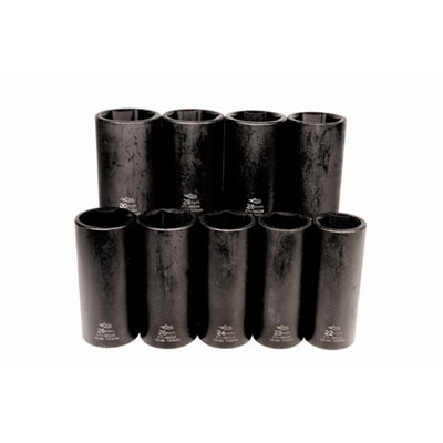 K Tool Socket Set Deep Impact 1/2 Dr 6 Point Mtr 22-30Mm 9Pc