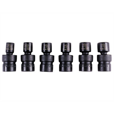 K Tool Socket Set Flex Impact 3/8 Drive 6 Point Metric 10-15Mm 6Pc