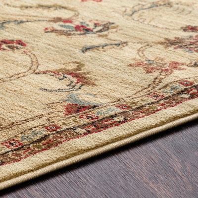 KABANI Scandi Traditional Boho Khaki Area Rug 160 x 230 cm