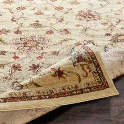 KABANI Scandi Traditional Boho Khaki Area Rug 160 x 230 cm