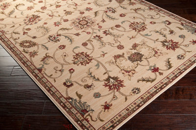 KABANI Scandi Traditional Boho Khaki Area Rug 160 x 230 cm