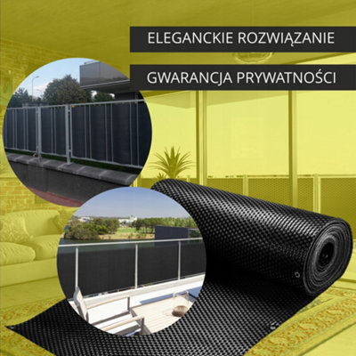 KADAX Balcony Privacy Screen, Weatherproof Protective Screen Made of ...
