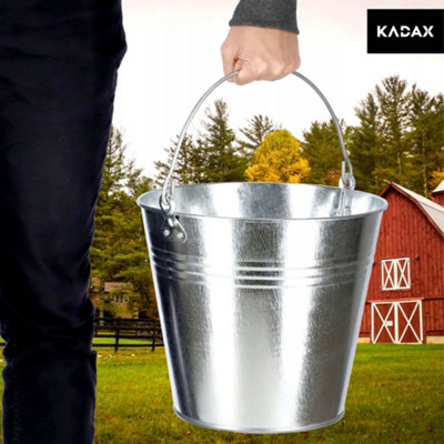 KADAX Bucket, Heavy Duty Zinc Bucket with Ergonomic Handle, Ash Bucket ...