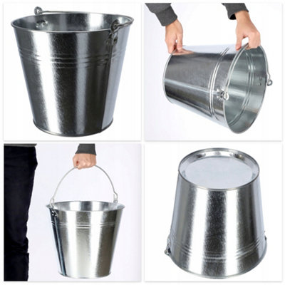 KADAX Bucket, Heavy Duty Zinc Bucket with Ergonomic Handle, Ash Bucket ...