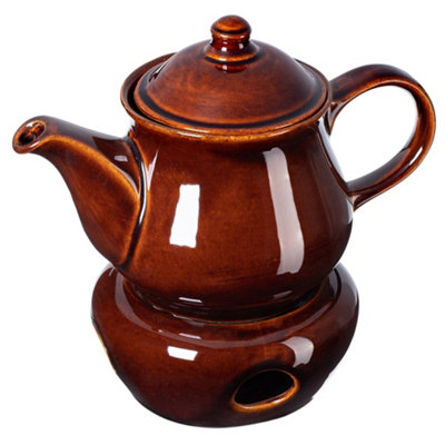 KADAX Ceramic Teapot, Heat-Retaining Tea Kettle in Country House Style ...