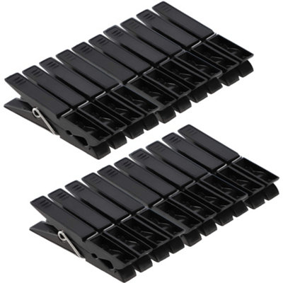 KADAX Clothes Pegs, 20 x Sturdy Plastic Clips, Colourful Sock Clips ...