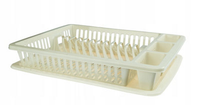 KADAX Dish Drainer, Plastic Dish Drying Rack with Drip Tray, Draining ...