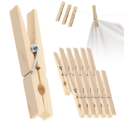 KADAX Eco-Wood Pegs, Wooden Clothes Pegs, Clothes Pegs, Clips with ...