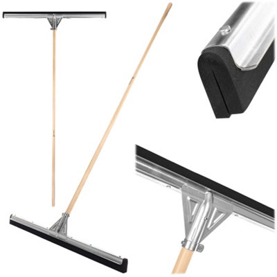 KADAX Floor Squeegee, Long Handle Heavy Duty Metal Squeegee with Foam ...