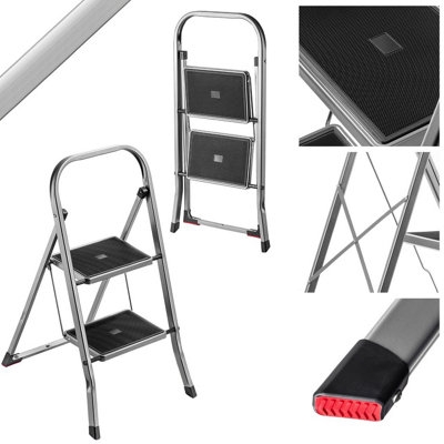 KADAX folding ladder made of steel, step ladder with load capacity up ...