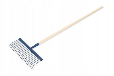 KADAX Garden Rake or Lawn Rake, 20 Teeth, Steel, Wide Rake with Long ...