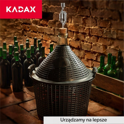 KADAX Glass Demijohn 10 L, Transparent Carboy with Slim Neck and ...