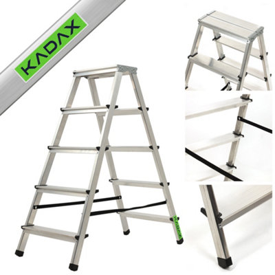 KADAX Household ladder, step ladder in 5 versions, folding step with ...