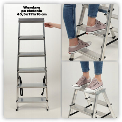 KADAX Household ladder, step ladder in 5 versions, folding step with ...