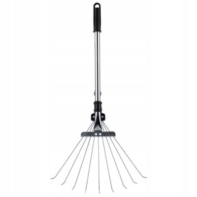 KADAX Leaf Grass Rake, Adjustable Wire Rake, Wide Head Rake, Metal ...