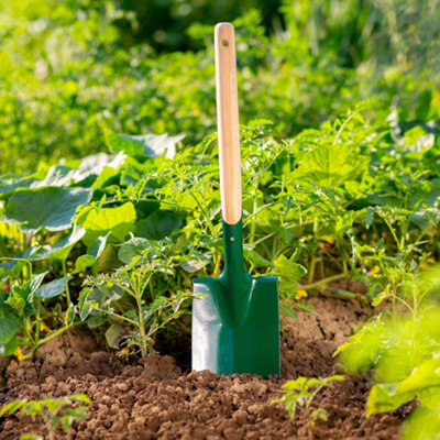 KADAX Metal Garden Spade Grave Shovel with Wooden Handle Digging Tool ...