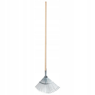 KADAX Rake, Adjustable Leaf Rake, Long Handle Wooden Rake, Wide Rake ...