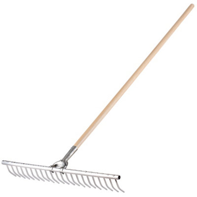 KADAX Rake Hay Rake with Long Handle Made of Wood, Wide Rake for Garden ...