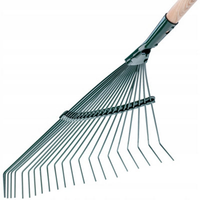KADAX Rake Leaf Rake Adjustable Rake with Handle for Garden, Lawn ...