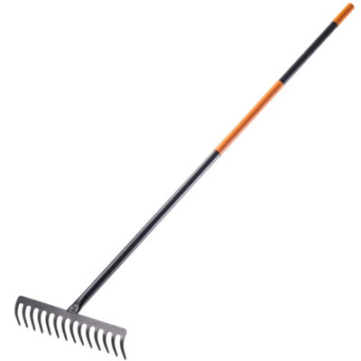 KADAX Rake, Metal Garden Rake, Wide Rake with 154.5 cm Long Metal ...
