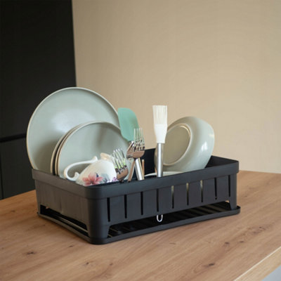 KADAX Rectangular Kitchenware Rack with Cutlery Holder, Dish Dryer with ...