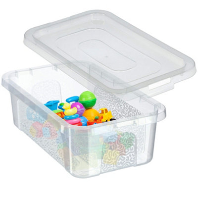 KADAX Rectangular Storage Box with Lid, Storage Container, Stacking ...
