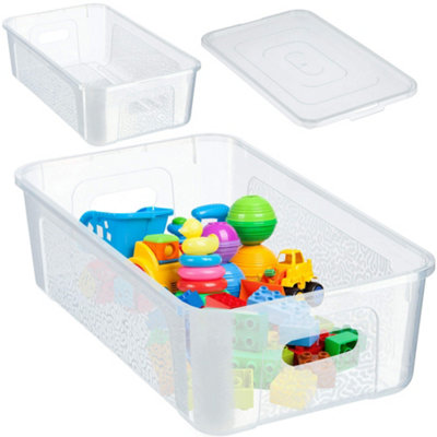 KADAX Rectangular Storage Box with Lid, Storage Container, Stacking ...