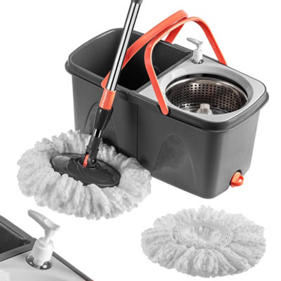 KADAX Rotating Floor Mop with Wring Function, Mop with Double Chamber ...