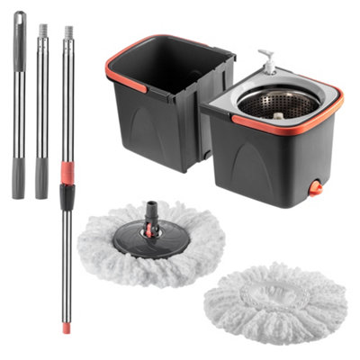 KADAX Rotating Floor Mop with Wring Function, Mop with Double Chamber ...