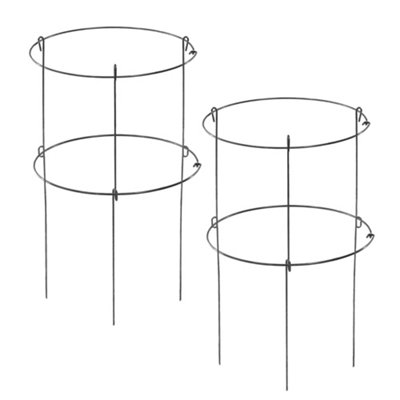 KADAX Round Plant Supports, Steel Flower Support Rings for Garden ...
