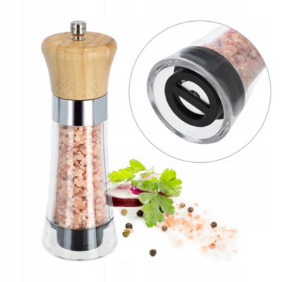 KADAX Salt and Pepper Mill, Sea Salt Mill Made of Acrylic, Wood and ...