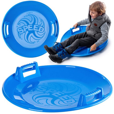 KADAX Saucer Sled 65 cm, Round Snow Sled with Handles, Plastic Winter ...