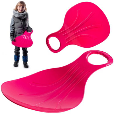 KADAX Snow Saucer, Plastic Saucer Sled with Comfortable Handle, Winter ...
